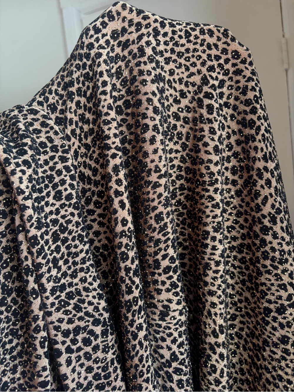 Vintage Onyx Nite Leopard Print Sparkly Cowl Dress - Picture 12 of 14